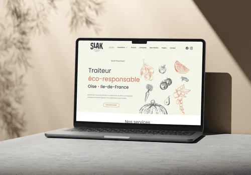 mockup présentant le site slakkitchen.fr