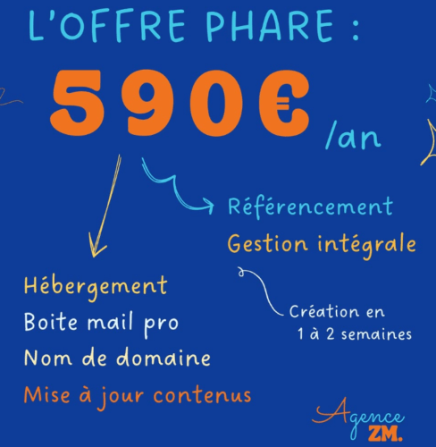 image indiquant le contenu de notre offre en abonnement de site internet vitrine