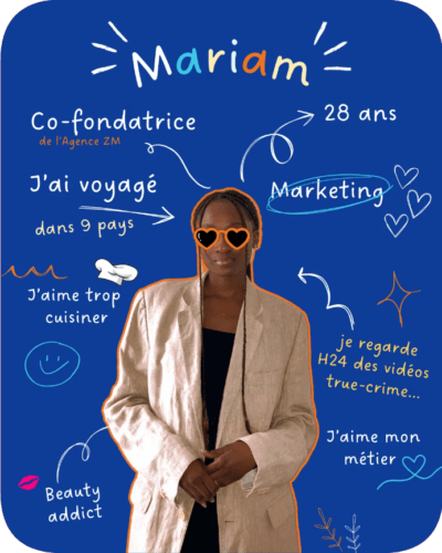 présentation imagée de Mariam de l'agence ZM