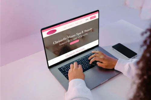 mockup présentant le site christellemassospa.fr