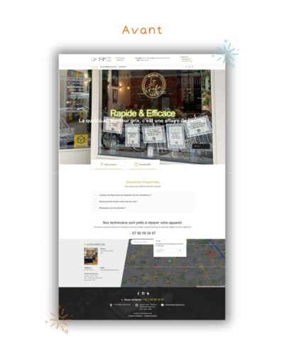 avant d'un site internet