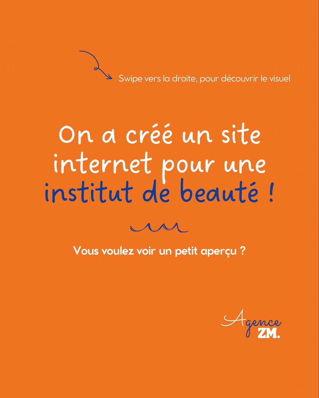 ipiblication instagram creation de site internet d'un site d'un institut de beauté