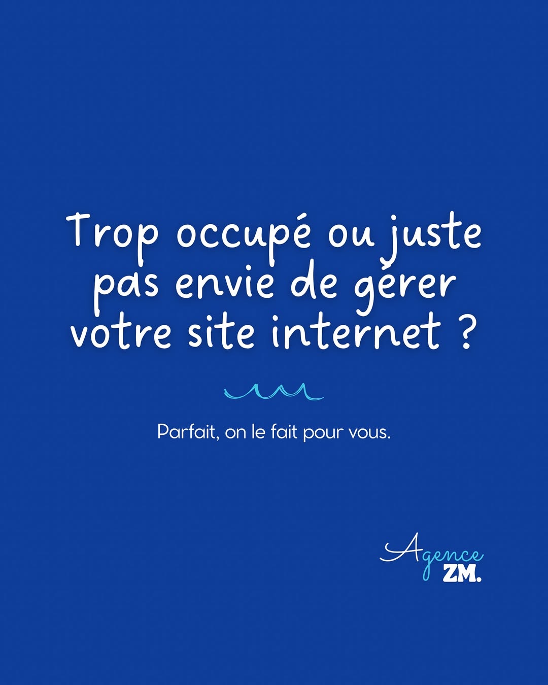 fond bleu avec texte blanc